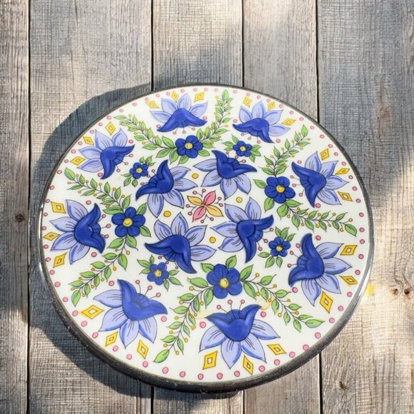 Ceraplat Multicolor Hand Made Round Trinket Dish Plate Made In Spain Decorative - Picture 1 of 11